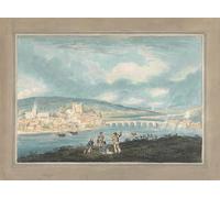 XcBAIHOUD Famous Painting Modern Artwork Classic Canvas Painting Rochester From the North by Girtin Printed Paintings for Home Decor 60x90cm