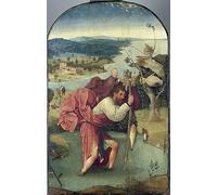 XcBAIHOUD Famous Painting Modern Artwork Classic Canvas Painting St John the Evangelist on Patmos by Hieronymus Boske Printed Paintings for Room Decor 60x90cm