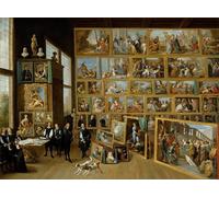 XcBAIHOUD Famous Painting Modern Artwork Classic Canvas Painting the Archduke Leopoldo Guillermo in His Gallery of Brussels by David Teniers the Younger Printed Paintings for Room Decor 60x90cm