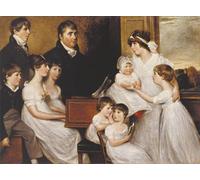 XcBAIHOUD Famous Painting Modern Artwork Classic Canvas Painting the Bridges Family by John Constable Printed Paintings for Home Decor 60x90cm