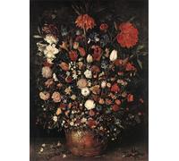 XcBAIHOUD Famous Painting Modern Artwork Classic Canvas Painting The Great Bouquet Jan the elder Brueghel Printed Paintings for Home Decor 60x90cm