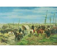 XcBAIHOUD Famous Painting Modern Artwork Classic Canvas Painting the Italian Camp At the Battle of Magenta June by Fattori Printed Paintings for Home Decor 60x90cm