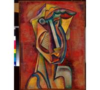 XcBAIHOUD Famous Painting Modern Artwork Classic Canvas Painting the Poet Circa by Daniel Vladimir Baranoff Rossine Printed Paintings for Home Decor 60x90cm