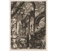 XcBAIHOUD Famous Painting Modern Artwork Classic Canvas Painting the Prisons a Perspective of Roman Arches by Battista Piranesi Printed Paintings for Room Decor 60x90cm