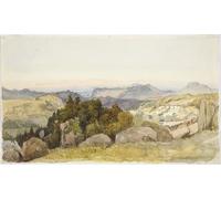 XcBAIHOUD Famous Painting Modern Artwork Classic Canvas Painting View From Near Zacualtipan Looking Towards the Gulf of Mexico by Adela Breton Printed Paintings for Room Decor 60x90cm