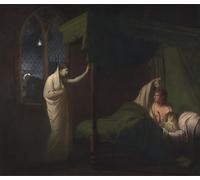 XcBAIHOUD Famous Painting Modern Artwork Classic Canvas Painting William and Margaret From Percy reliques of Ancient by Wright of Derby Printed Paintings for Home Decor 60x90cm