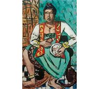 XcBAIHOUD Famous Painting Modern Artwork Classic Canvas Painting Woman with Snake Snake Charmer by Max Beckmann Printed Paintings for Room Decor 60x90cm