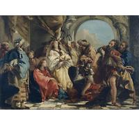 XcBAIHOUD Famous Painting Modern Canvas Prints Animal Pictures Christ and the Woman Taken in Adultery by Domenico Tiepolo Vintage Poster for Home Decor 60x90cm