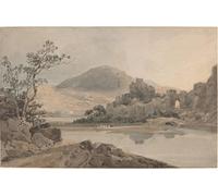 XcBAIHOUD Famous Painting Modern Canvas Prints Animal Pictures Conwy Castle North Wales by Girtin Vintage Poster for Room Decor 60x90cm