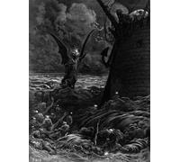 XcBAIHOUD Famous Painting Modern Canvas Prints Animal Pictures Death Fires Dancing Around the Becalmed Ship Scene by Gustave Dore Vintage Poster for Home Decor 60x90cm