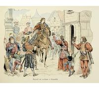 XcBAIHOUD Famous Painting Modern Canvas Prints Animal Pictures Illustration Taken From the Book History of the Chevalier Bayard by Paul De Semant Vintage Poster for Room Decor 60x90cm