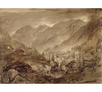XcBAIHOUD Famous Painting Modern Canvas Prints Animal Pictures Mountain Landscape Macugnaga by John Ruskin Vintage Poster for Room Decor 60x90cm