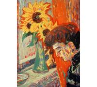 XcBAIHOUD Famous Painting Modern Canvas Prints Animal Pictures Otto Mueller At the Chess Ii by Ernst Ludwig Kirchner Vintage Poster for Room Decor 60x90cm