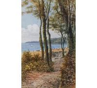 XcBAIHOUD Famous Painting Modern Canvas Prints Animal Pictures Path to the Shore Sea View Isle of Wight by Alfred Robert Quinton Vintage Poster for Home Decor 60x90cm
