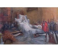 XcBAIHOUD Famous Painting Modern Canvas Prints Animal Pictures Sarah Bernhardt in the Title Role of Saint Teresa of Avila in the Play La Vierge D Avila Vintage Poster for Home Decor 60x90cm