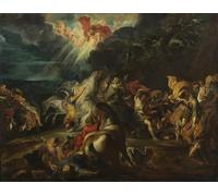 XcBAIHOUD Famous Painting Modern Canvas Prints Animal Pictures the Conversion of St Paul by Peter Paul Rubens Vintage Poster for Home Decor 60x90cm