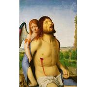XcBAIHOUD Famous Painting Modern Canvas Prints Animal Pictures the Dead Christ Supported by Antonello Da Messina Vintage Poster for Home Decor 60x90cm