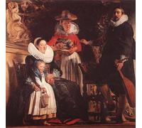 XcBAIHOUD Famous Painting Modern Canvas Prints Animal Pictures the Family of the Artist by Jacob Jordaens Vintage Poster for Room Decor 60x90cm