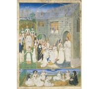 XcBAIHOUD Famous Painting Modern Canvas Prints Animal Pictures the Holy Virgins Greeted by Simon Marmion Vintage Poster for Home Decor 60x90cm