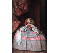 XcBAIHOUD Famous Painting Modern Canvas Prints Animal Pictures the Infanta Don Margarita De Austria by Diego Velázquez Vintage Poster for Room Decor 60x90cm