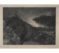 XcBAIHOUD Famous Painting Modern Canvas Prints Animal Pictures the Lonely Tower by Famous Painter Vintage Poster for Room Decor 60x90cm