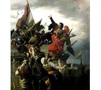 XcBAIHOUD Famous Painting Modern Canvas Prints Animal Pictures the Self- Sacrifice of Titusz Dugovics by Alexander Von Wagner Vintage Poster for Room Decor 60x90cm