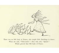 XcBAIHOUD Famous Painting Modern Canvas Prints Animal Pictures There Was an Old Lady France Who Taught Little Ducklings to Dance by Edward Leaars Vintage Poster for Home Decor 60x90cm