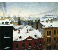 XcBAIHOUD Famous Painting Modern Canvas Prints Animal Pictures View of the City by Sergey Ivanovich Svetoslavsky Vintage Poster for Room Decor 60x90cm