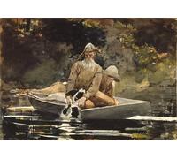 XcBAIHOUD Famous Painting Pictures Printed Wall Art Graffiti After the Hunt by Winslow Homer Posters and Prints for Home Decor 60x90cm