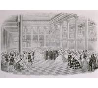 XcBAIHOUD Famous Painting Pictures Printed Wall Art Graffiti Ball in the Hall of the Russian Assembly of Nobility on the Occasion by Mihaly Von Zichy Posters and Prints for Home Decor 60x90cm