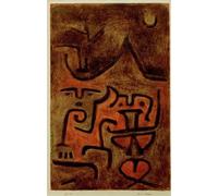 XcBAIHOUD Famous Painting Pictures Printed Wall Art Graffiti Earth-hexene by Paul Klee Posters and Prints for Room Decor 60x90cm