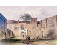 XcBAIHOUD Famous Painting Pictures Printed Wall Art Graffiti Entrance to Tothill Fields Prison by Hosmer Shepherd Posters and Prints for Room Decor 60x90cm