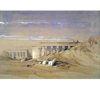 XcBAIHOUD Famous Painting Pictures Printed Wall Art Graffiti Lateral View of the Temple Typhonaeum At Dendera by David Roberts Posters and Prints for Room Decor 60x90cm