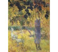 XcBAIHOUD Famous Painting Pictures Printed Wall Art Graffiti Man Picking Fruit From a Tree by Paul Gauguin Posters and Prints for Home Decor 60x90cm