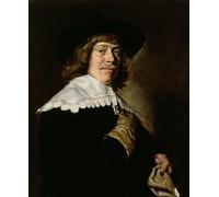 XcBAIHOUD Famous Painting Pictures Printed Wall Art Graffiti Portrait of a Young Man with a Glove by Frans Hals Posters and Prints for Home Decor 60x90cm