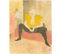 XcBAIHOUD Famous Painting Pictures Printed Wall Art Graffiti Seated Clowness by Henri De Toulouse Lautrec Posters and Prints for Home Decor 60x90cm