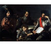 XcBAIHOUD Famous Painting Pictures Printed Wall Art Graffiti the Four Ages of Man by Valentin De Boulogne Posters and Prints for Room Decor 60x90cm