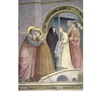 XcBAIHOUD Famous Painting Pictures Printed Wall Art Graffiti the Meeting At the Golden Gate Detail of Joachim and St Anne Embracing by Giotto Di Bondone Posters and Prints for Home Decor 60x90cm