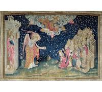 XcBAIHOUD Famous Painting Pictures Printed Wall Art Graffiti the Sounding of the Seventh Trumpet by Nicolas Bataille Posters and Prints for Home Decor 60x90cm