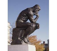 XcBAIHOUD Famous Painting Pictures Printed Wall Art Graffiti the Thinker by Auguste Rodin Posters and Prints for Room Decor 60x90cm