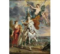 XcBAIHOUD Famous Painting Pictures Printed Wall Art Graffiti the Victory At Jülich the Marie De Medici Cycle by Peter Paul Rubens Posters and Prints for Home Decor 60x90cm