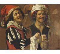 XcBAIHOUD Famous Pictures Printed Wall Art Graffiti a Singer and a Drinker by Merisi Caravaggio Posters and Prints for Room Decor 60x90cm