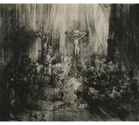 XcBAIHOUD Famous Pictures Printed Wall Art Graffiti Christ crucified between the two thieves by Rembrandt van Rijn Posters and Prints for Home Decor 60x90cm