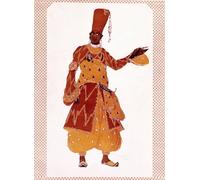 XcBAIHOUD Famous Pictures Printed Wall Art Graffiti Costume of the Great Eunuch Draws by Leon Bakst Posters and Prints for Room Decor 60x90cm