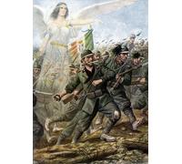 XcBAIHOUD Famous Pictures Printed Wall Art Graffiti First World War the Offensive of the Piave in June by Tancredi Scarpelli Posters and Prints for Room Decor 60x90cm
