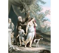 XcBAIHOUD Famous Pictures Printed Wall Art Graffiti Hagar and Her Son Departeth by Van Dyck Posters and Prints for Room Decor 60x90cm