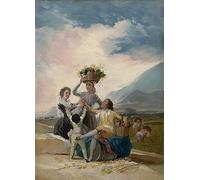 XcBAIHOUD Famous Pictures Printed Wall Art Graffiti Herbst by Francisco De Goya Posters and Prints for Home Decor 60x90cm