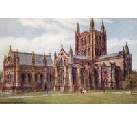XcBAIHOUD Famous Pictures Printed Wall Art Graffiti Hereford Cathedral From N E by Alfred Robert Quinton Posters and Prints for Home Decor 60x90cm