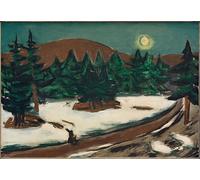XcBAIHOUD Famous Pictures Printed Wall Art Graffiti Lunar Landscape in the Mountains with Snow by Max Beckmann Posters and Prints for Room Decor 60x90cm