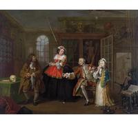 XcBAIHOUD Famous Pictures Printed Wall Art Graffiti Marriage A-la-mode the Inspection by William Hogarth Posters and Prints for Room Decor 60x90cm